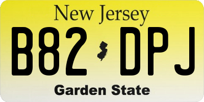 NJ license plate B82DPJ
