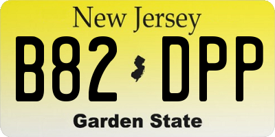 NJ license plate B82DPP