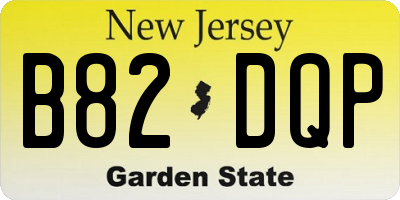 NJ license plate B82DQP