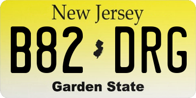 NJ license plate B82DRG