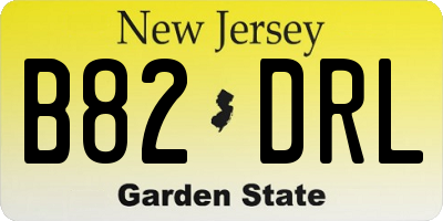 NJ license plate B82DRL