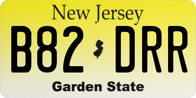 NJ license plate B82DRR