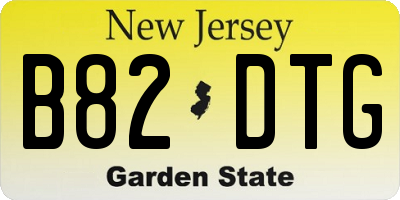 NJ license plate B82DTG