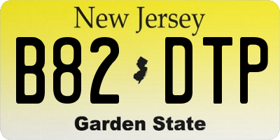 NJ license plate B82DTP