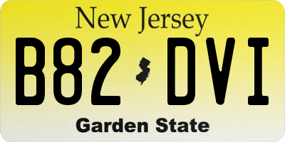 NJ license plate B82DVI