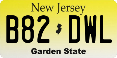 NJ license plate B82DWL