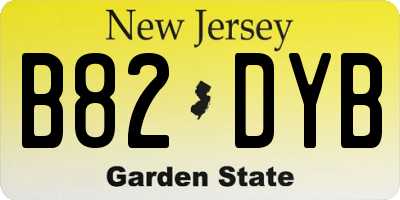NJ license plate B82DYB