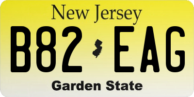 NJ license plate B82EAG