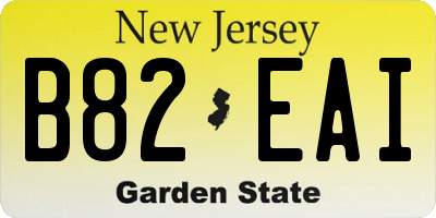 NJ license plate B82EAI