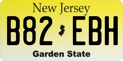 NJ license plate B82EBH