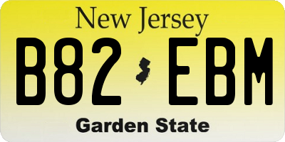 NJ license plate B82EBM