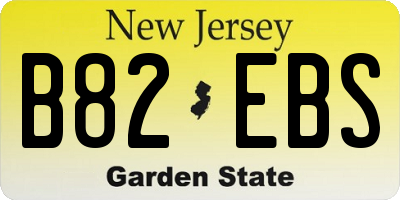 NJ license plate B82EBS