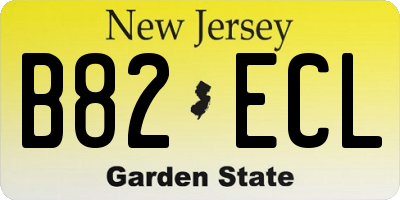 NJ license plate B82ECL