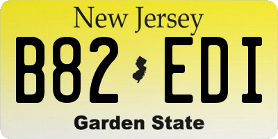 NJ license plate B82EDI