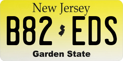 NJ license plate B82EDS