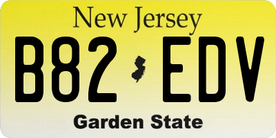 NJ license plate B82EDV