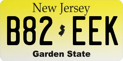 NJ license plate B82EEK