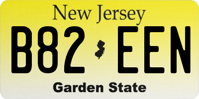 NJ license plate B82EEN