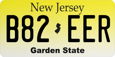 NJ license plate B82EER
