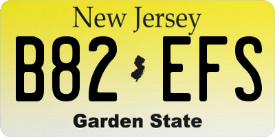 NJ license plate B82EFS
