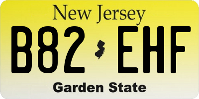 NJ license plate B82EHF
