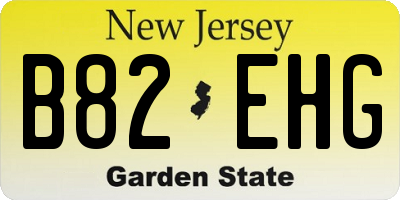 NJ license plate B82EHG