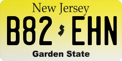 NJ license plate B82EHN