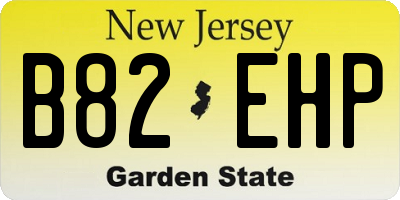 NJ license plate B82EHP
