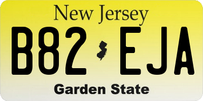 NJ license plate B82EJA
