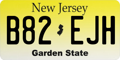 NJ license plate B82EJH