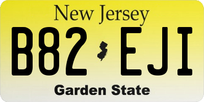 NJ license plate B82EJI