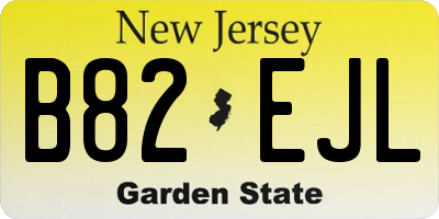 NJ license plate B82EJL