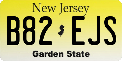 NJ license plate B82EJS
