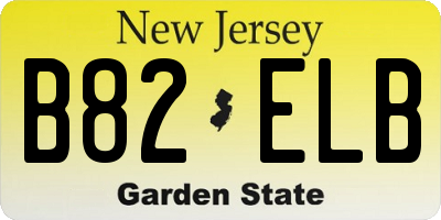 NJ license plate B82ELB