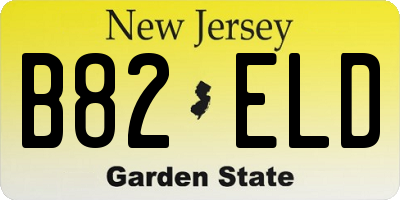 NJ license plate B82ELD