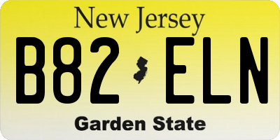 NJ license plate B82ELN