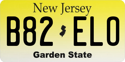 NJ license plate B82ELO