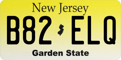 NJ license plate B82ELQ