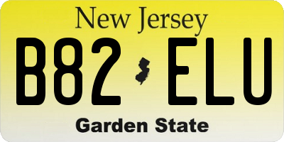 NJ license plate B82ELU