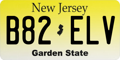 NJ license plate B82ELV