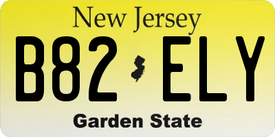 NJ license plate B82ELY