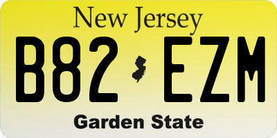 NJ license plate B82EZM