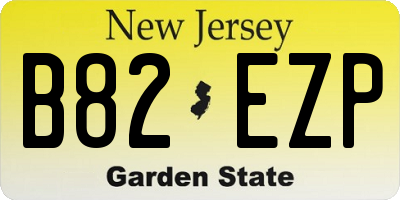NJ license plate B82EZP