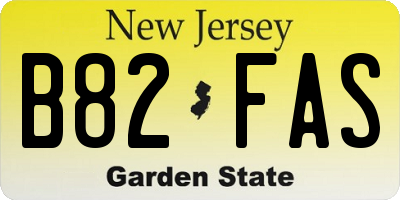 NJ license plate B82FAS