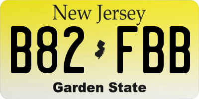 NJ license plate B82FBB