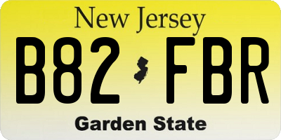 NJ license plate B82FBR