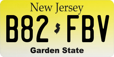 NJ license plate B82FBV