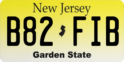 NJ license plate B82FIB