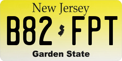 NJ license plate B82FPT