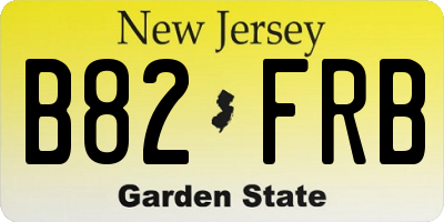 NJ license plate B82FRB